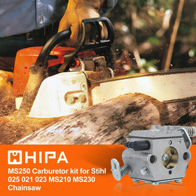 HIPA MS250 fuel line close-up showcases durable components for consistent fuel flow.