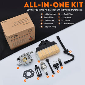HIPA MS250 primer pump detail demonstrates ready-to-install convenience for quick starting.