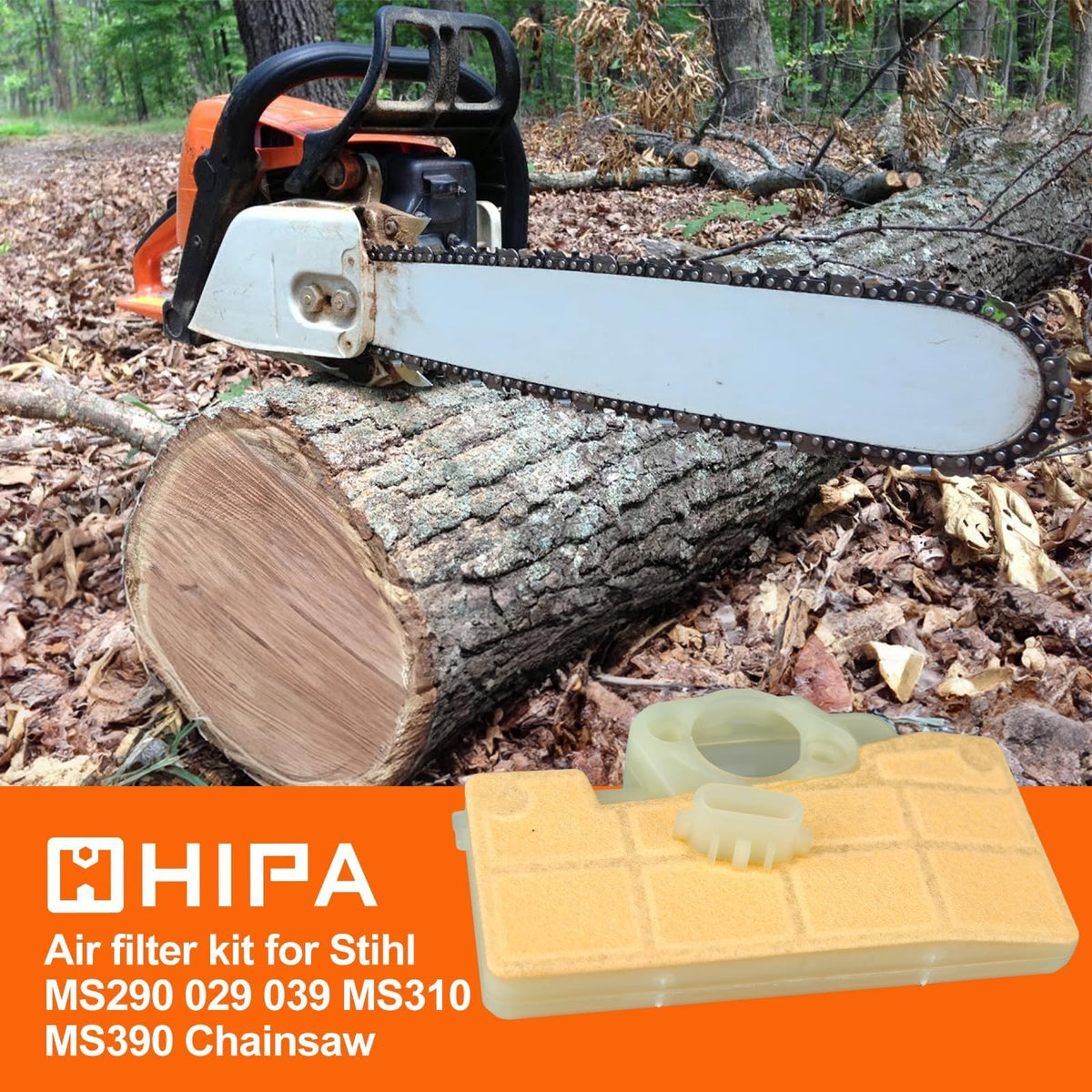 Hipa MS290 air filter side view shows filtration media design