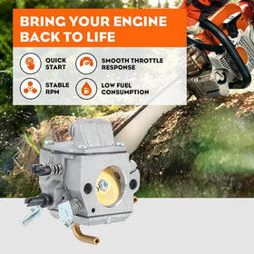 Hipa MS 290 carburetor brass components resist heat and wear for longevity