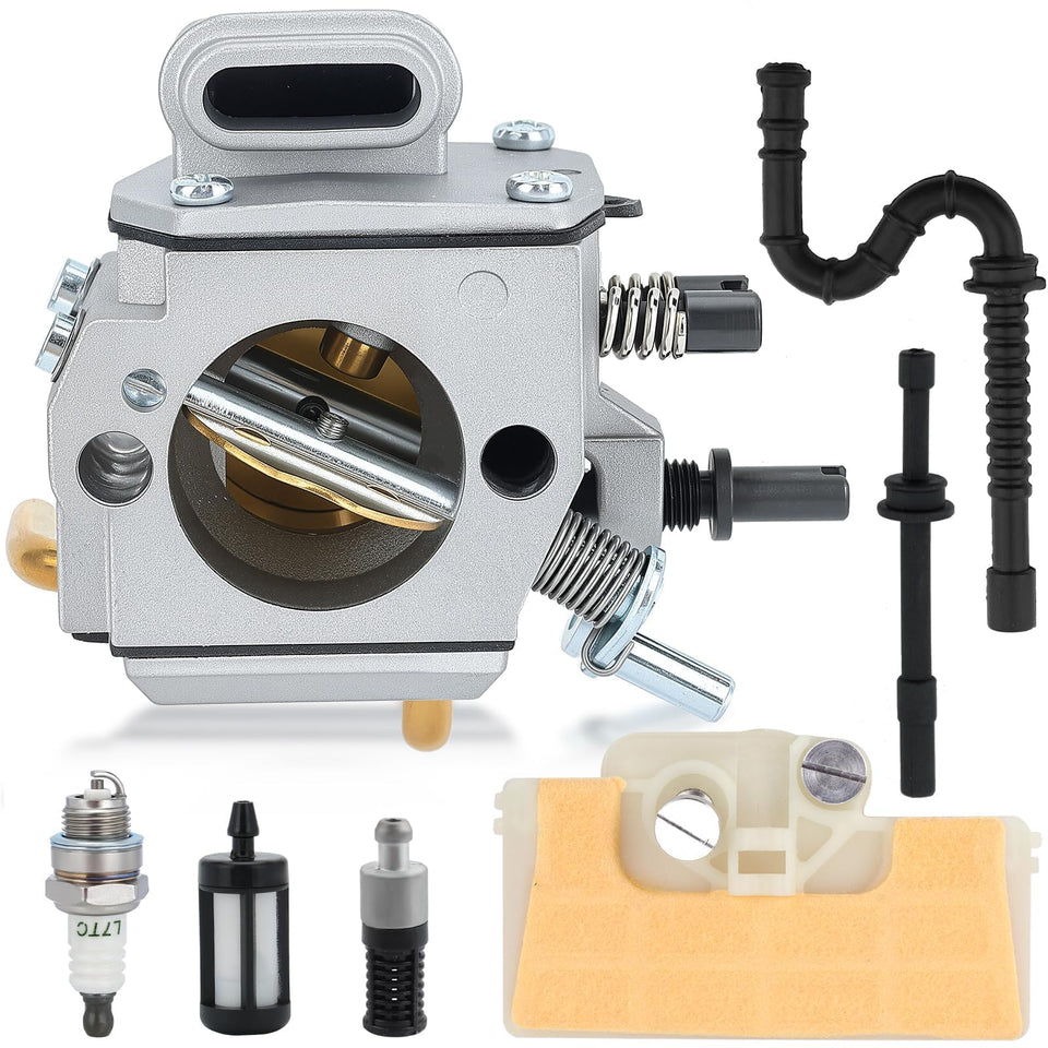 Hipa MS 290 carburetor front view highlighting compact, durable design for smooth operation