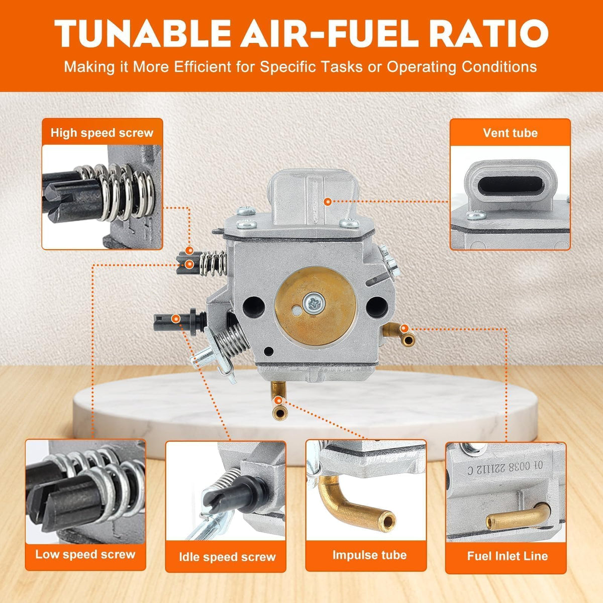 Hipa MS 290 carburetor wet-flow tested to simulate engine conditions