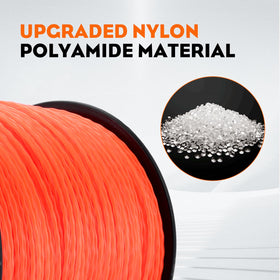 Hipa nylon trimmer line shows toughness and flexible performance.
