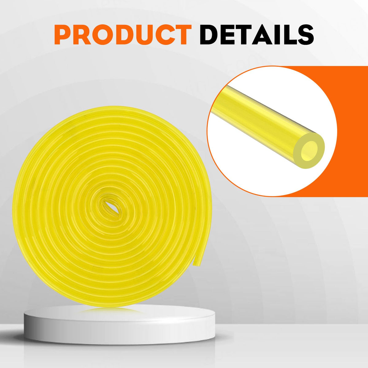 Hipa packaging shows new hose ready for quick replacement