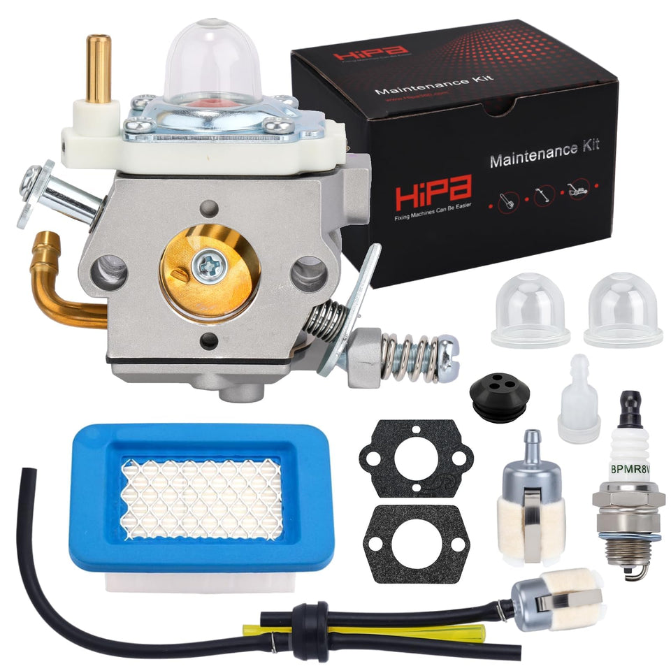 Hipa PB-580T carburetor kit shown for Echo blowers improves starting reliability.