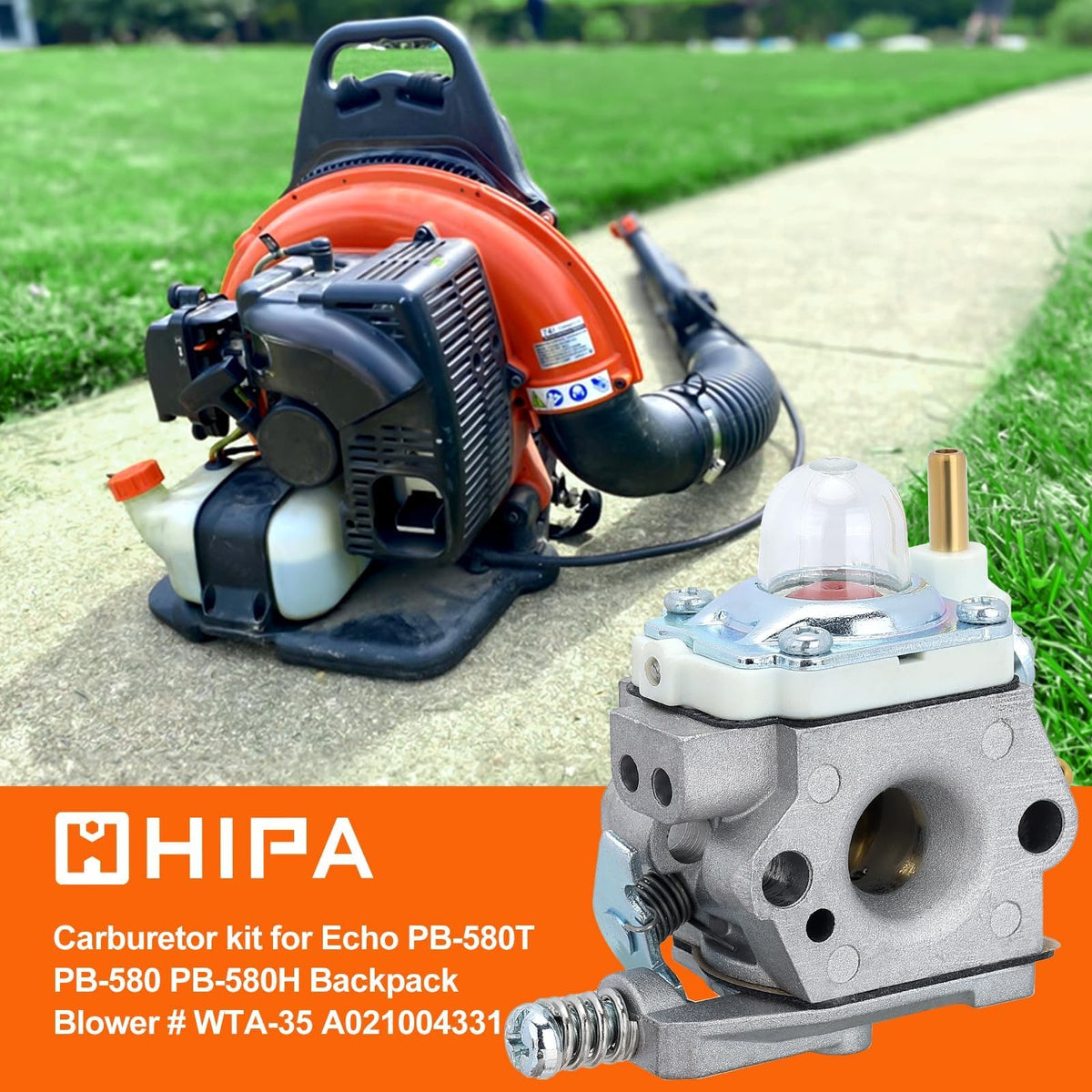 HIPA PB-580T carburetor kit packaging shows OEM quality