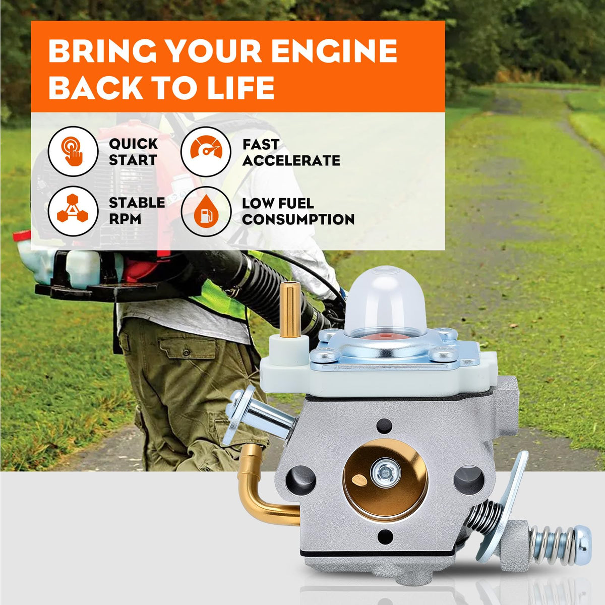 Hipa PB-580T primer bulb aids quick priming before use.