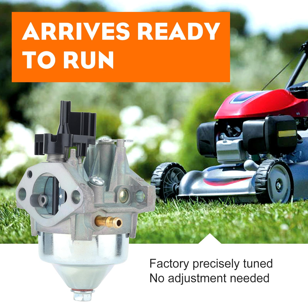 Hipa petcock assembly assists smooth fuel control on compatible mowers.
