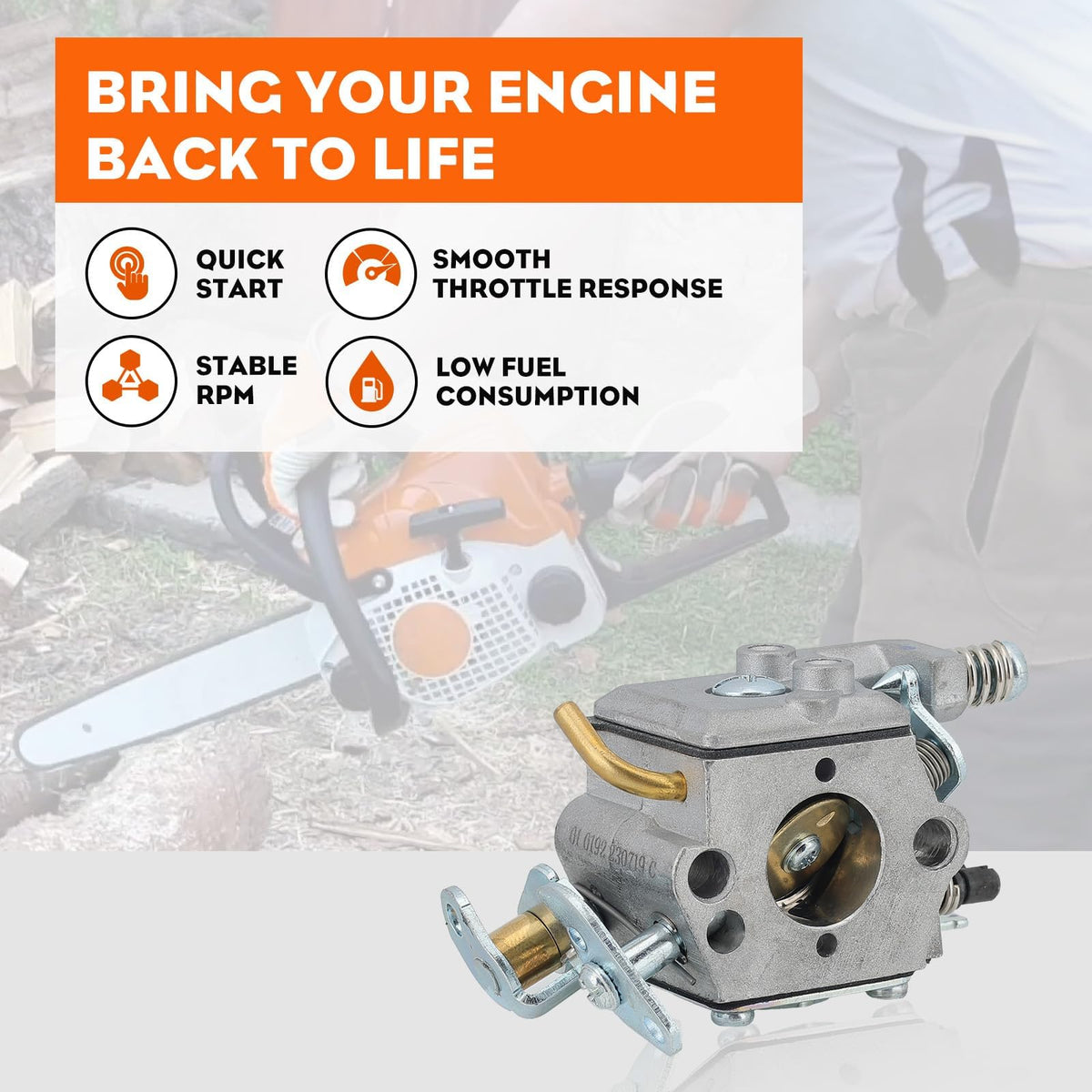 Hipa PP4620AVX fuel line and fittings support reliable fuel flow.