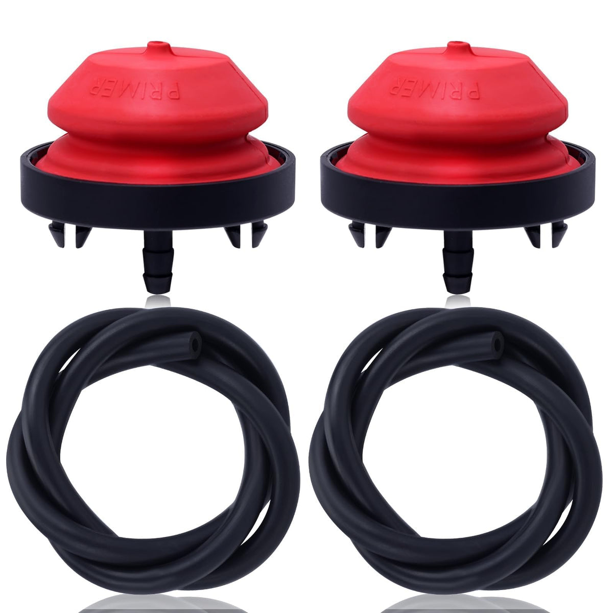 Hipa primer bulb assembly 2-pack fits Tecumseh and MTD snow blowers for reliable starts.