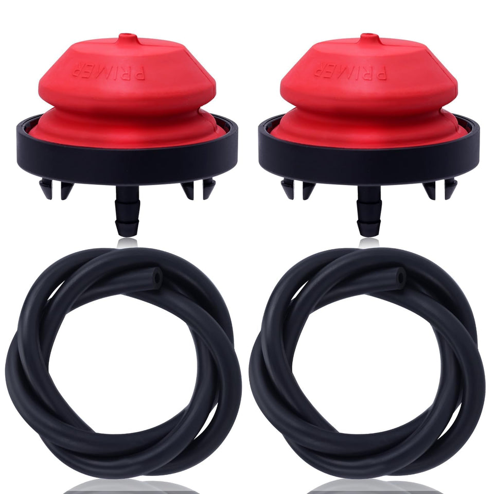 Hipa primer bulb assembly 2-pack fits Tecumseh and MTD snow blowers for reliable starts.