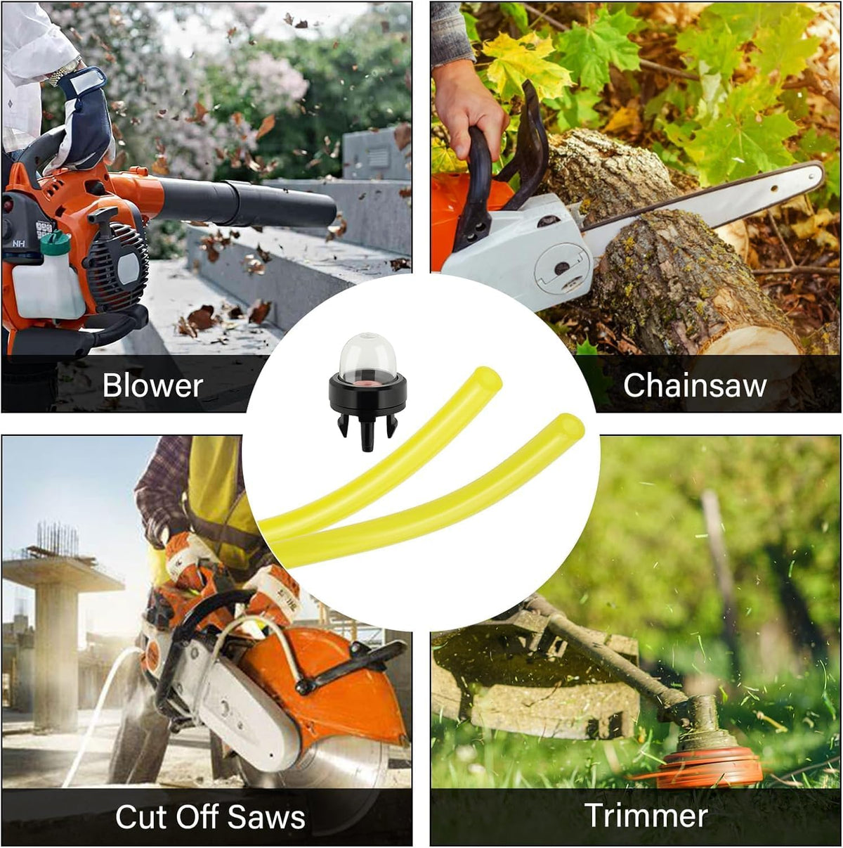 Hipa 322L primer bulb replacement for Husqvarna chainsaw models.