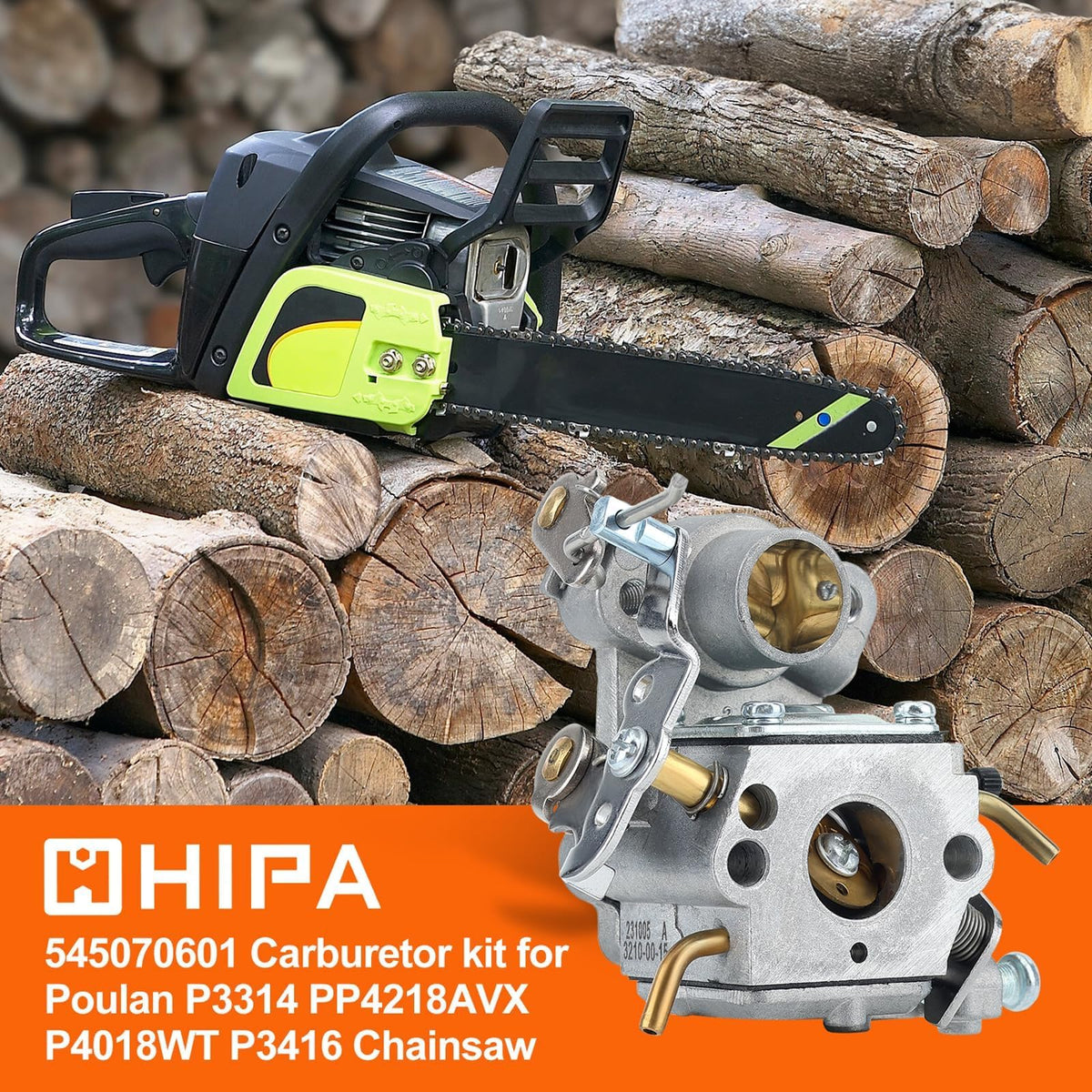 Hipa primer pump included for easier starting and smooth fuel delivery.