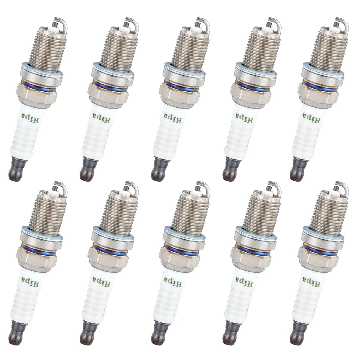 Hipa RC12YC spark plug pack 10 front view supports easy engine starts.