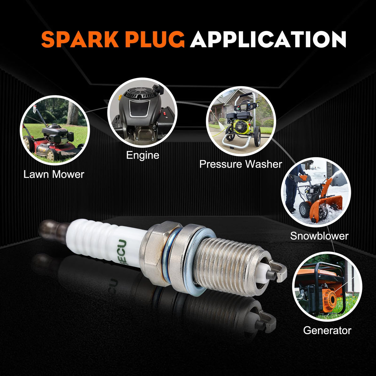 Hipa RC12YC spark plug pack 10 pack image for replacement parts.