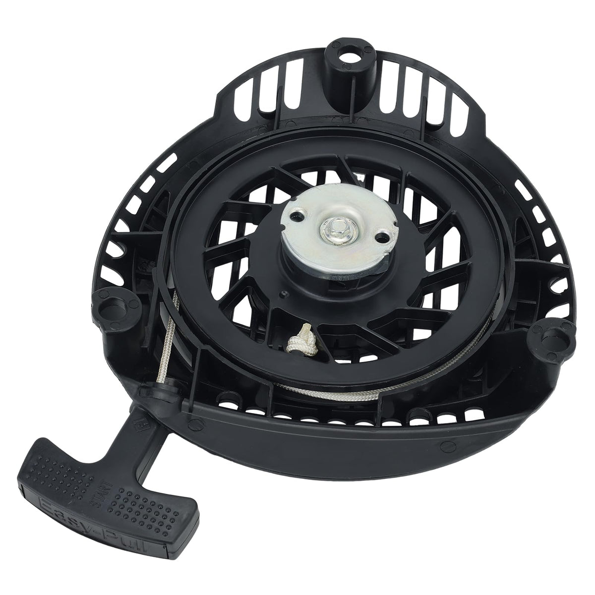 Hipa recoil starter xt775 cover open demonstrates easy access to rope and spring.