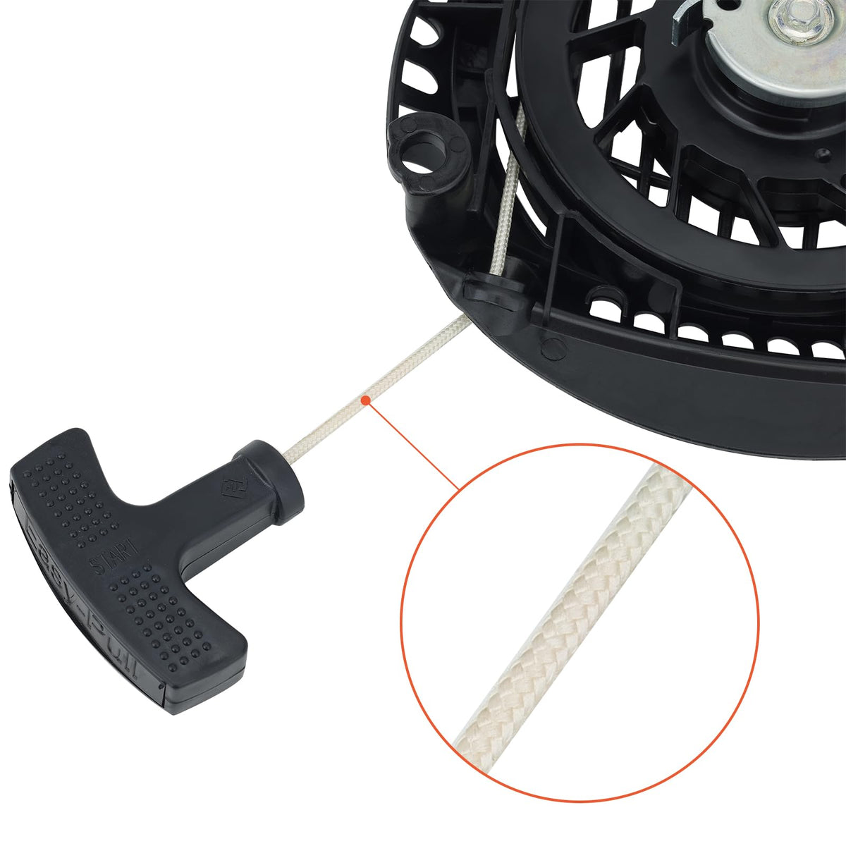 Hipa recoil starter xt800 hd775 detail emphasizes alignment and smooth pull.