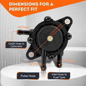 Hipa riding mower fuel pump in use for consistent operation