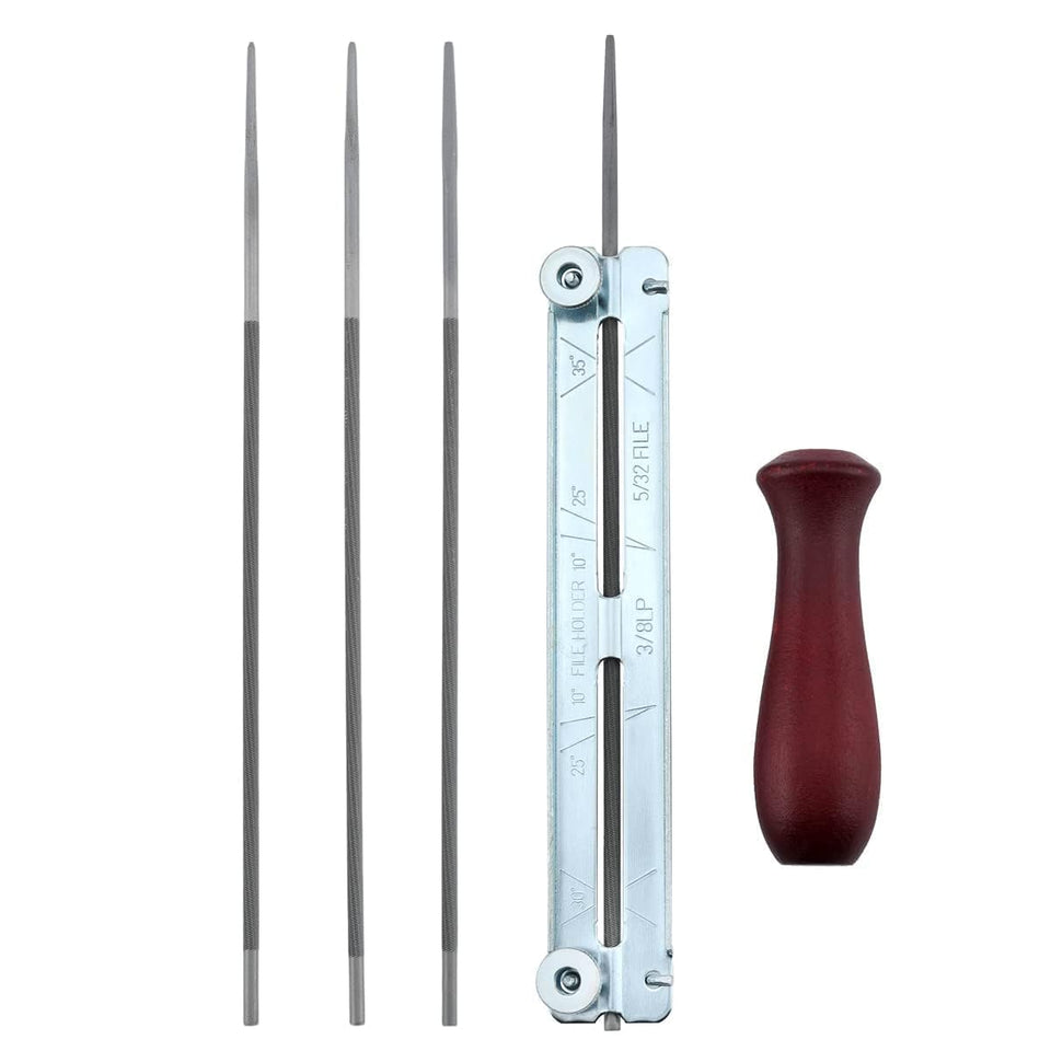 Hipa round file 5/32-4.0 mm close-up with guide for precision
