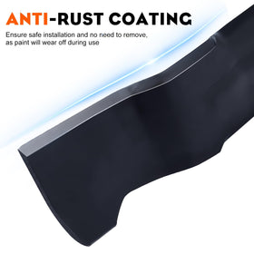 Hipa blades edges painted to resist rust during use