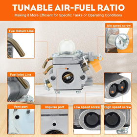 Hipa carburetor kit for Ryobi SS26 supports smooth operation and easy setup.