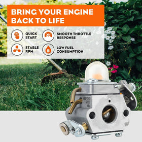 Hipa carburetor kit for Ryobi SS30 enables reliable starts and throttle control.