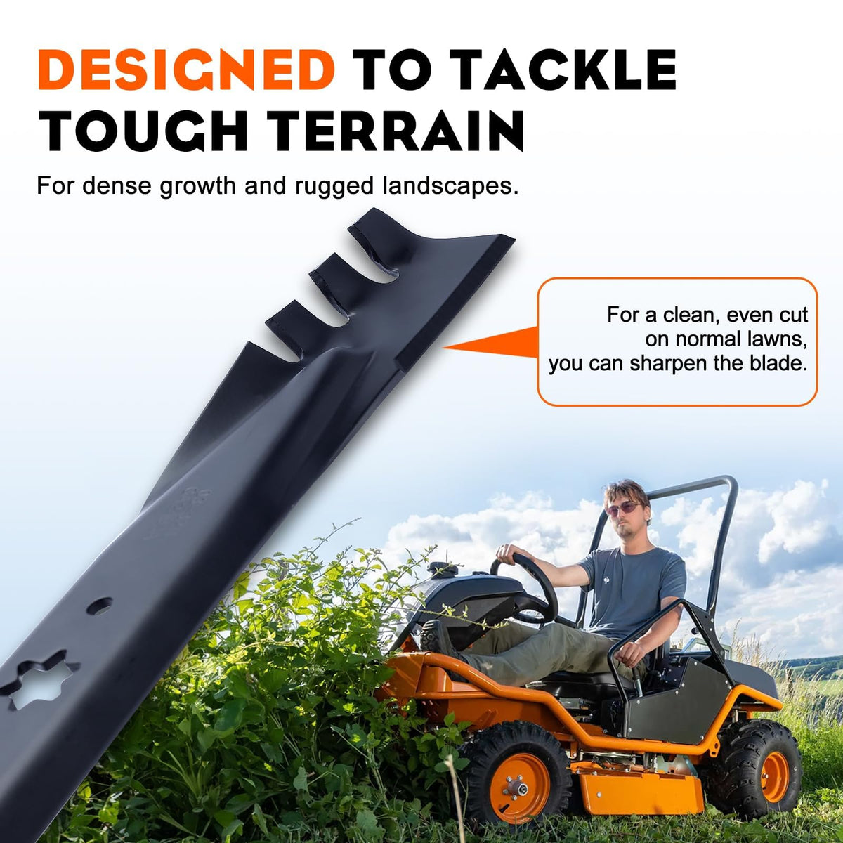Hipa RZT42/ZT1 42-inch mulching blades for compatible decks