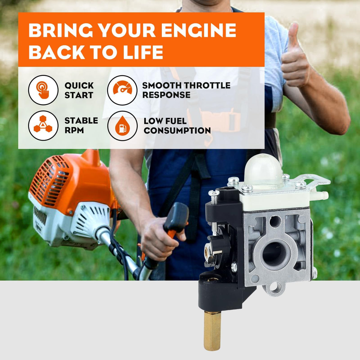 Hipa SRM-210 carburetor wet-flow tested for realistic engine performance.