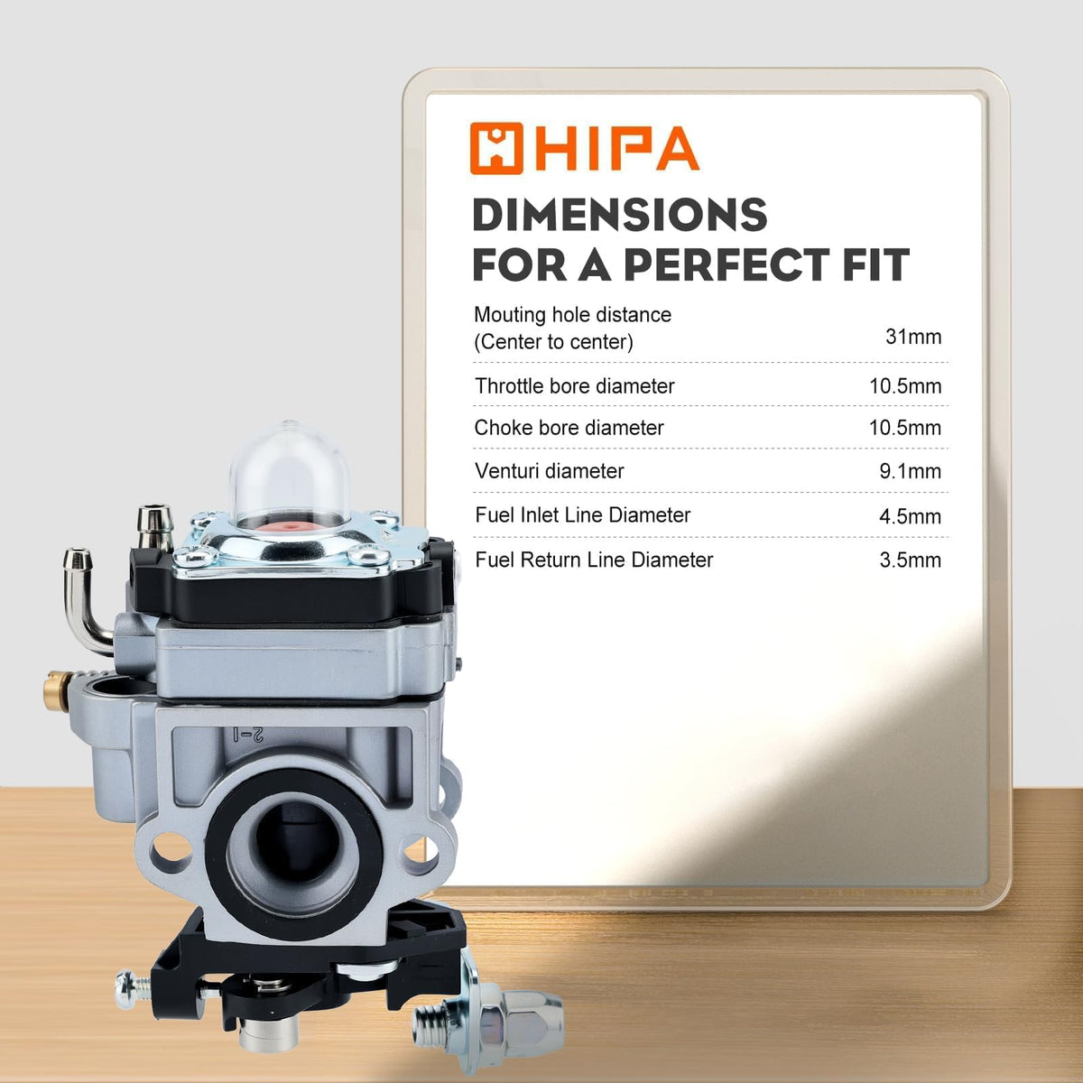Hipa SRM-260 carburetor spark plug primer included highlights added components.