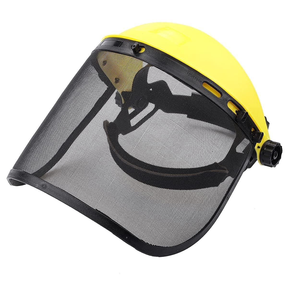 Hipa steel mesh visor closeup shows durable protection and clear sight line.