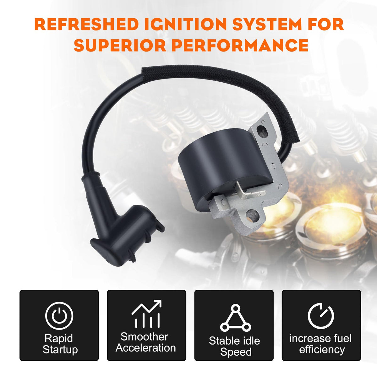 Hipa ignition coil compatible with Stihl MS260, MS290, MS310, MS360, MS390 models.