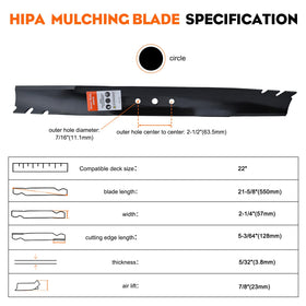 Hipa 131-4547-03 blade edge close-up, high-carbon alloy steel for strength