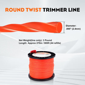 Hipa trimmer line cutting through weeds and thick grass