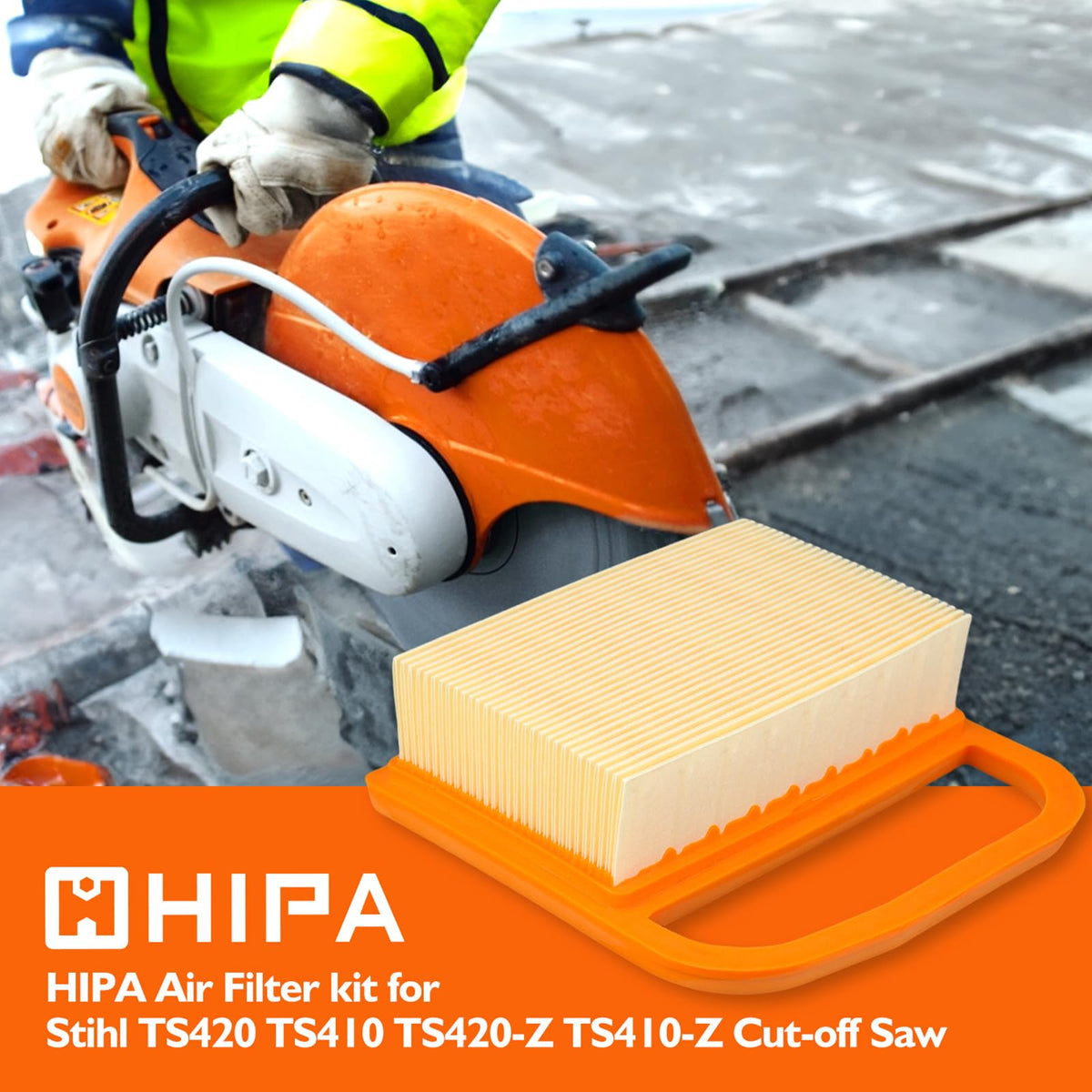 Hipa ts420 pre-filter traps fine dust to extend filter life.