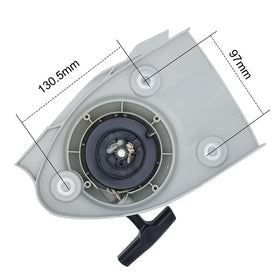 Hipa TS420 recoil starter components laid out for replacement