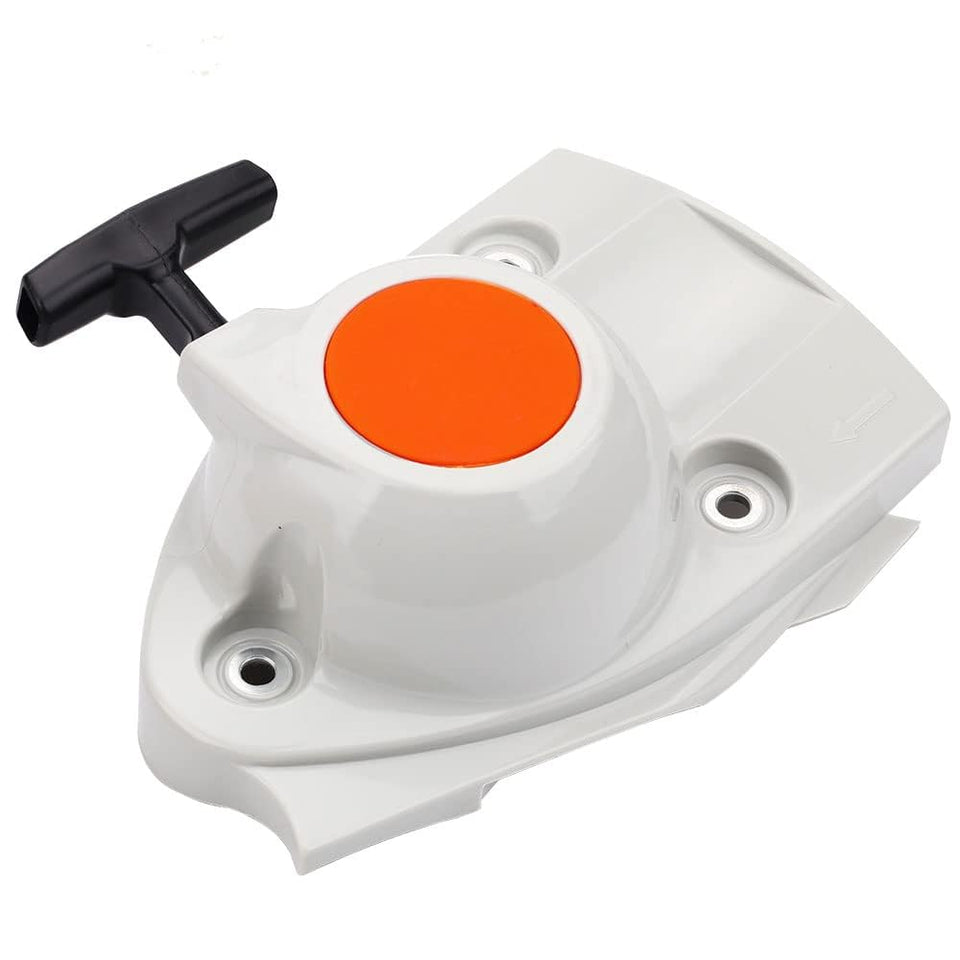 Hipa TS420 recoil starter visible on a concrete saw for quick starts