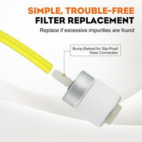 Hipa two-feet fuel line offers flexible, easy installation