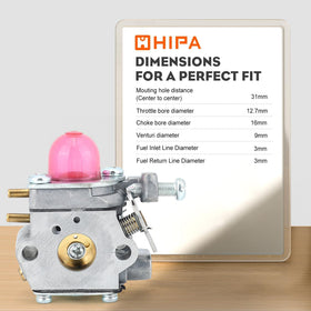 Hipa WT-973 carburetor heat resistant materials for durability