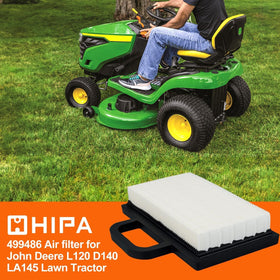 Hipa YTH2348 air filter side view, robust housing for durability.