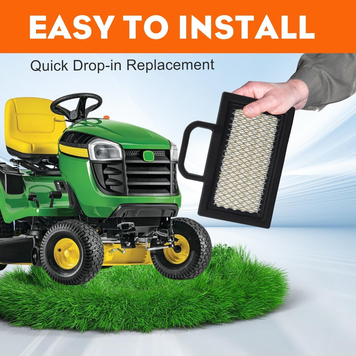 Hipa YTH2348 compatibility chart guides matching to John Deere and Husqvarna models.