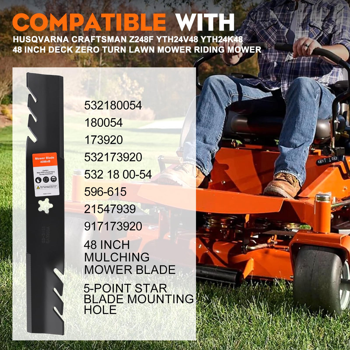 Hipa z248f blades 532180054 compatibility ensures versatile fit