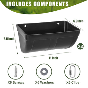 Hipykat feed bucket and water container keeps feed and water accessible.