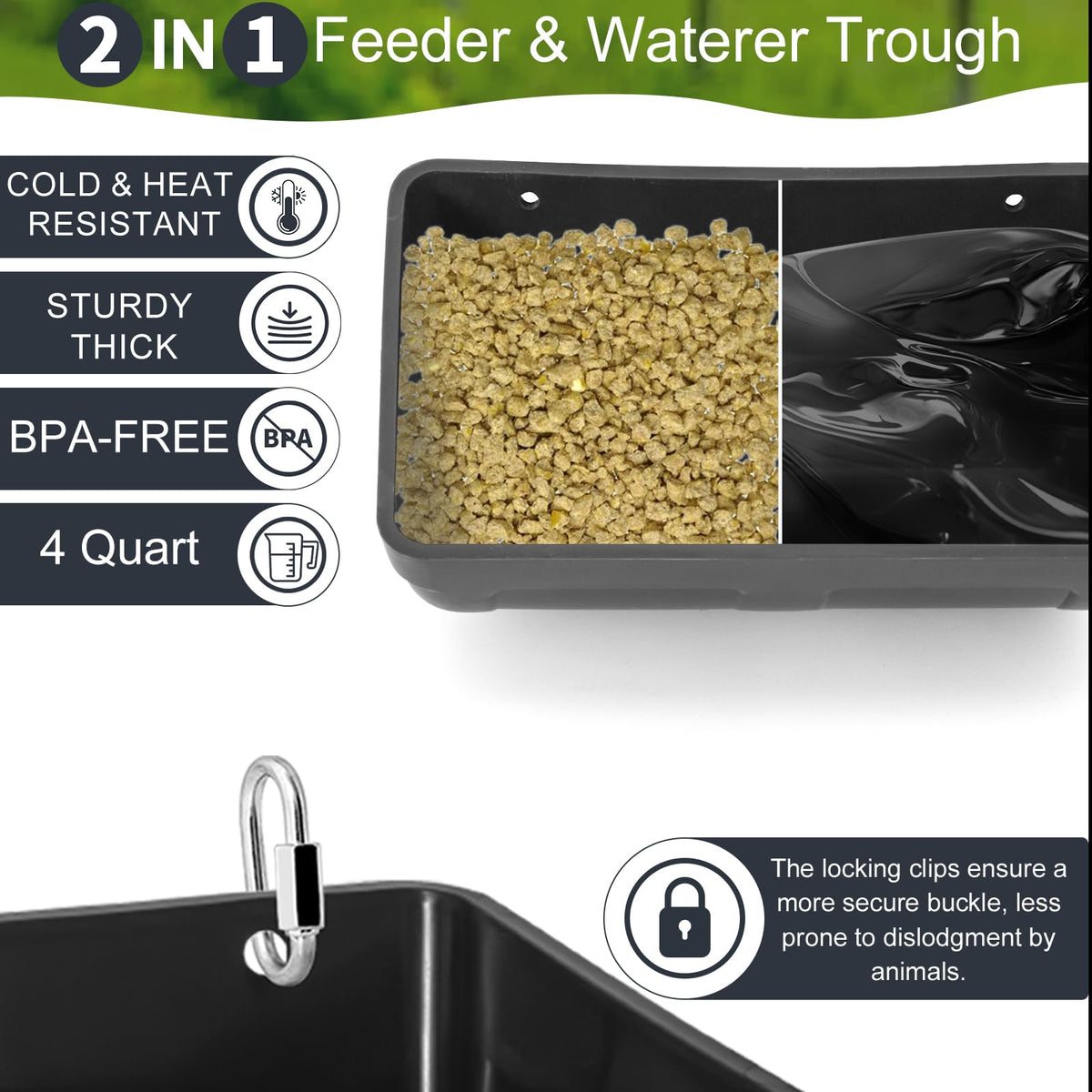 Hipykat hanging feeder wall mount enables quick, tool-free installation.