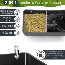 Hipykat hanging feeder wall mount enables quick, tool-free installation.