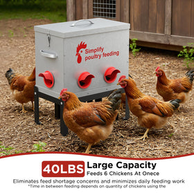 Hiqufet rodent-resistant feeder with locking lid protects feed from pests