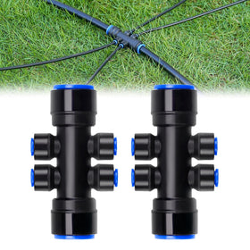 HIRALIY 6-way connector side view for easy distribution of tubing