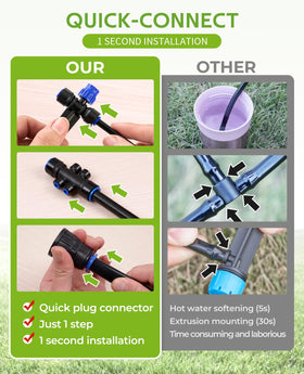 HIRALIY eight-hole adjustable nozzle emitter provides flexible watering options