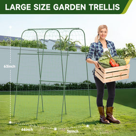 HIRALIY cucumber trellis 36-wide design fits raised beds and tidy layouts.
