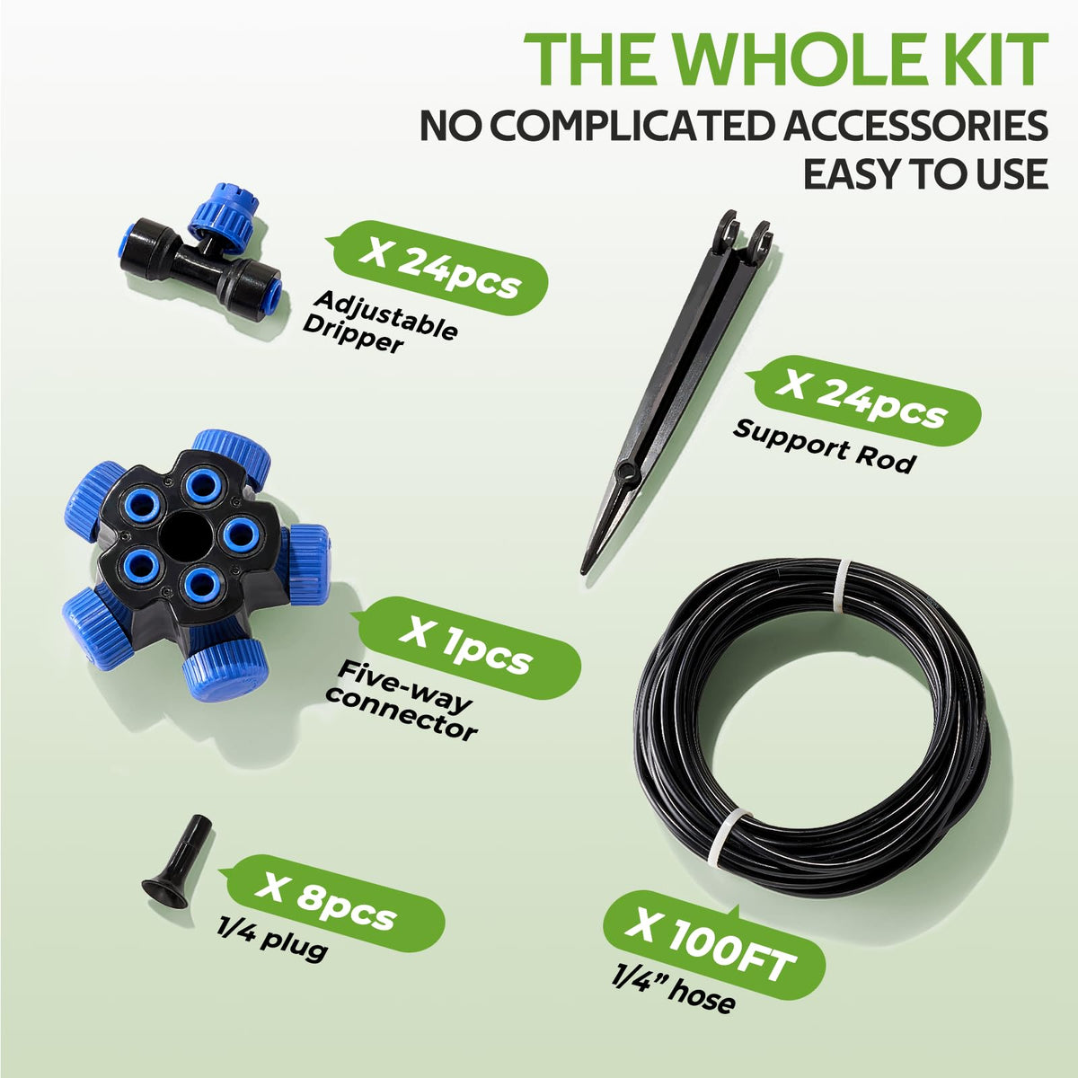 HIRALIY detachable sprinkler heads simplify cleaning and maintenance.
