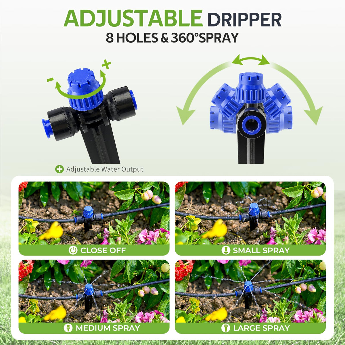 HIRALIY five-way connector enabling simultaneous-zone irrigation.